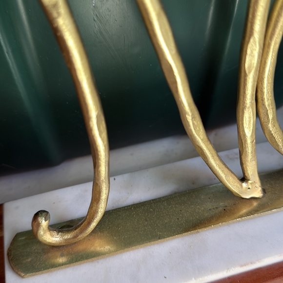 STOCKING HOLDER NOEL Marble Metal Wood DEER Reindeer Hanging
Hooks 3 - Picture 7 of 9